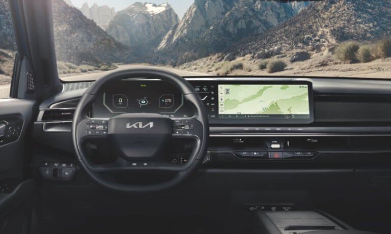 2024 Kia EV9 interior dashboard and front